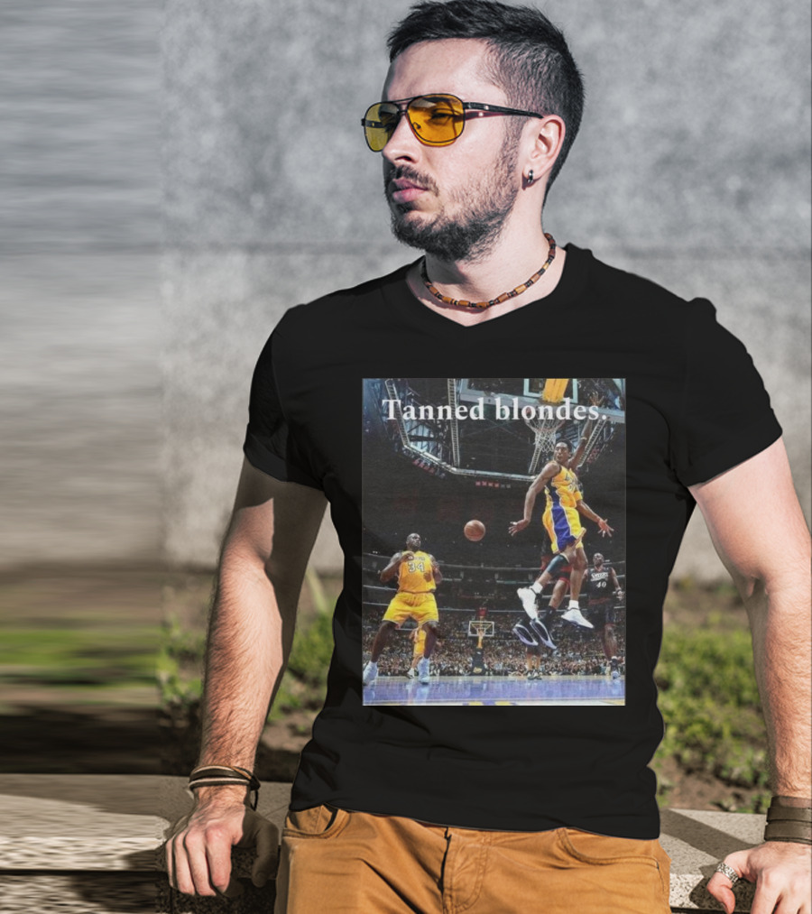 Tanned Blondes Basketball Lakers-Sixers Game Scene T-Shirt