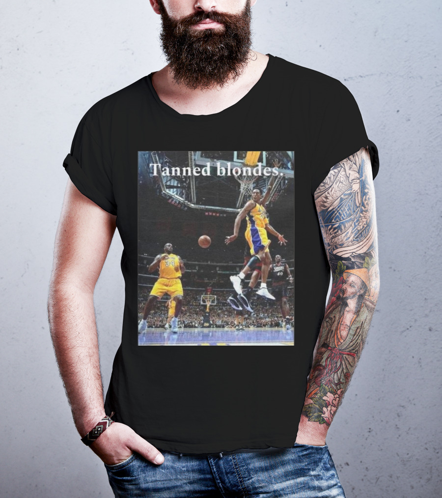 Tanned Blondes Basketball Lakers-Sixers Game Scene T-Shirt