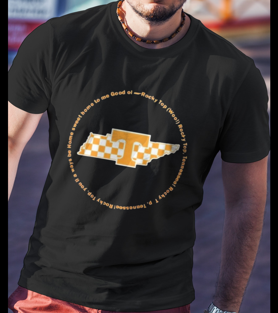 Rocky Top Tennessee Volunteers Home Sweet Home Checkerboard T T-Shirt