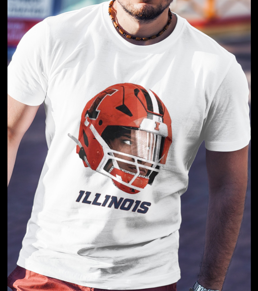 Matthew Bailey Illinois Fighting Illini Football Helmet Ill1no1s T-Shirt