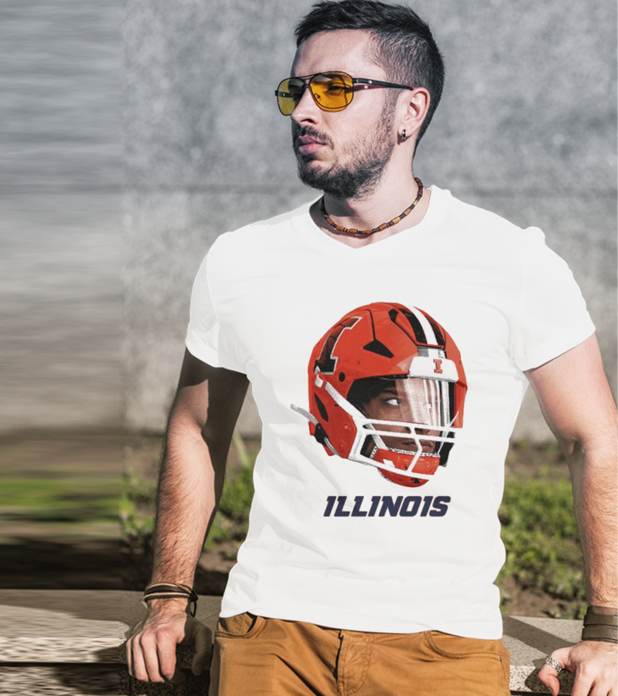 Matthew Bailey Illinois Fighting Illini Football Helmet Ill1no1s T-Shirt