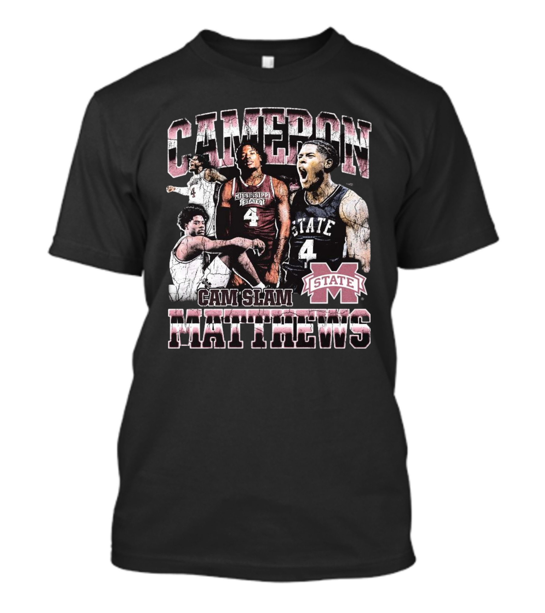 Cameron Matthews Cam Slam Mississippi State Basketball Bulldogs 90s T-Shirt