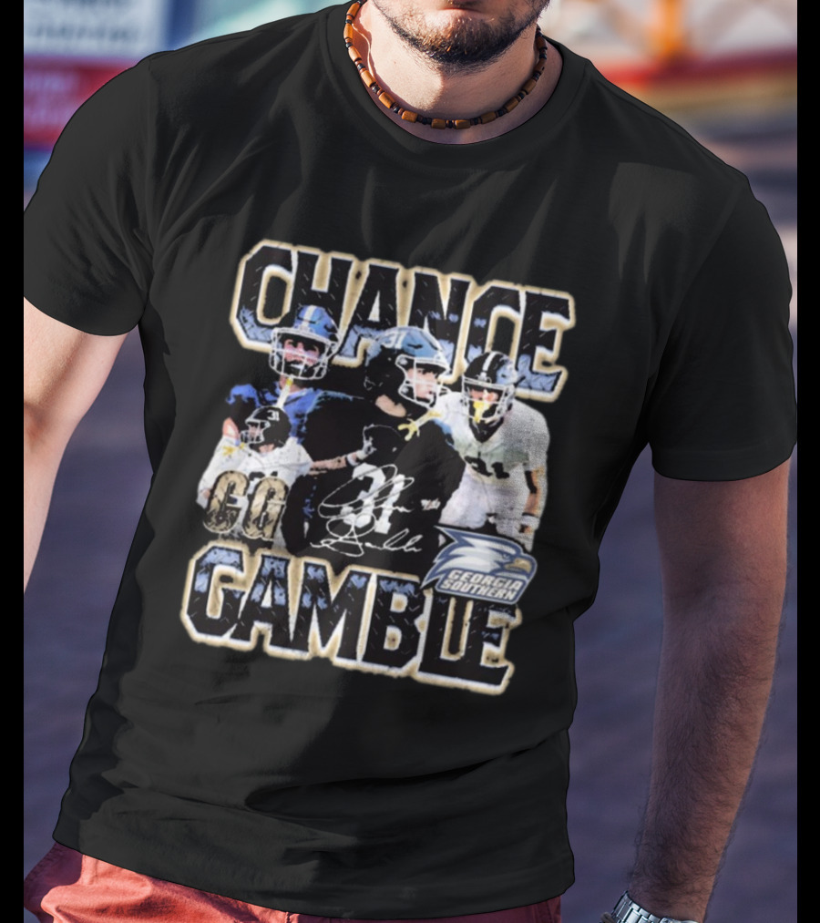 Chance Gamble Georgia Southern Eagles Football Go Signature 90s T-Shirt