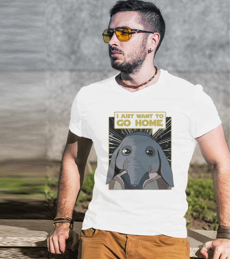 Nerd Riot I Just Want To Go Home Alien Creature T-Shirt