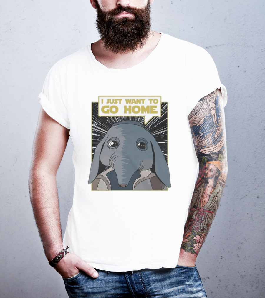 Nerd Riot I Just Want To Go Home Alien Creature T-Shirt