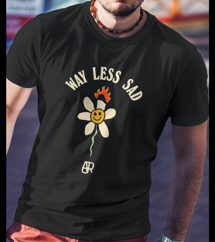 AJR Way Less Sad Smiling Flower On Fire T-Shirt