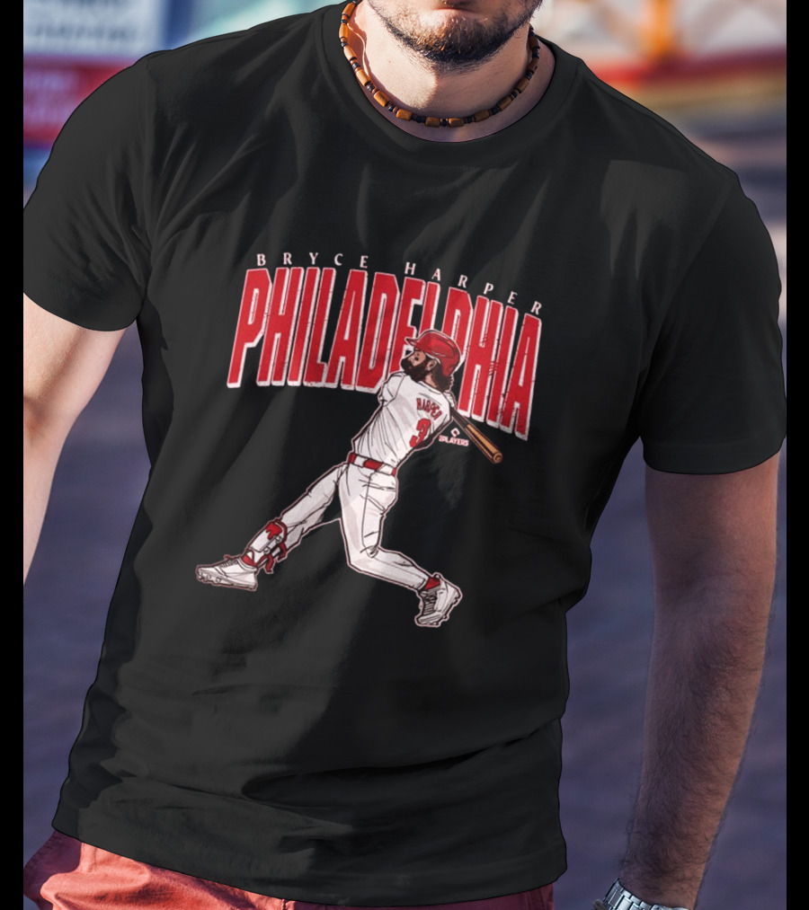 Bryce Harper Philadelphia Baseball Player Swing T-Shirt