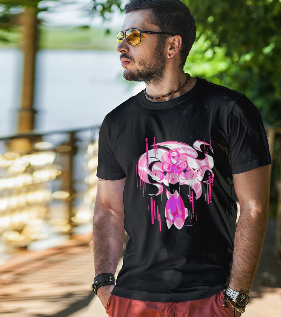 Mega Man Zero Awakened Pink Heroic Armor T-Shirt