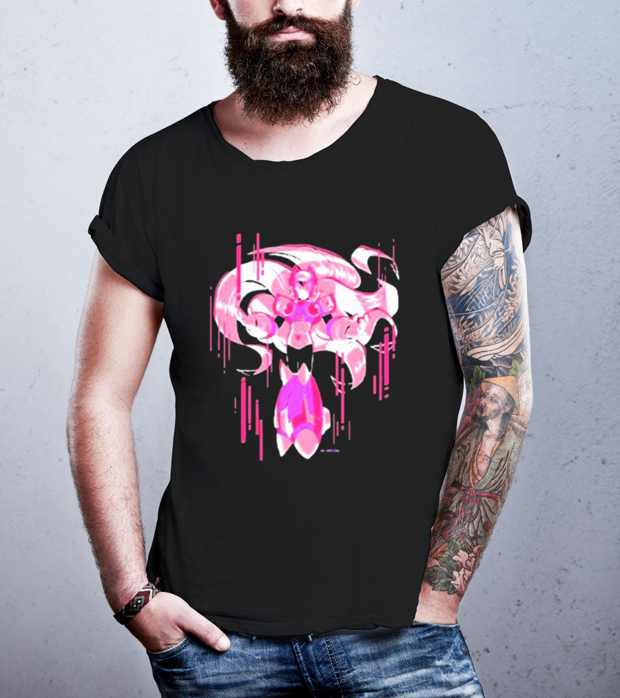 Mega Man Zero Awakened Pink Heroic Armor T-Shirt