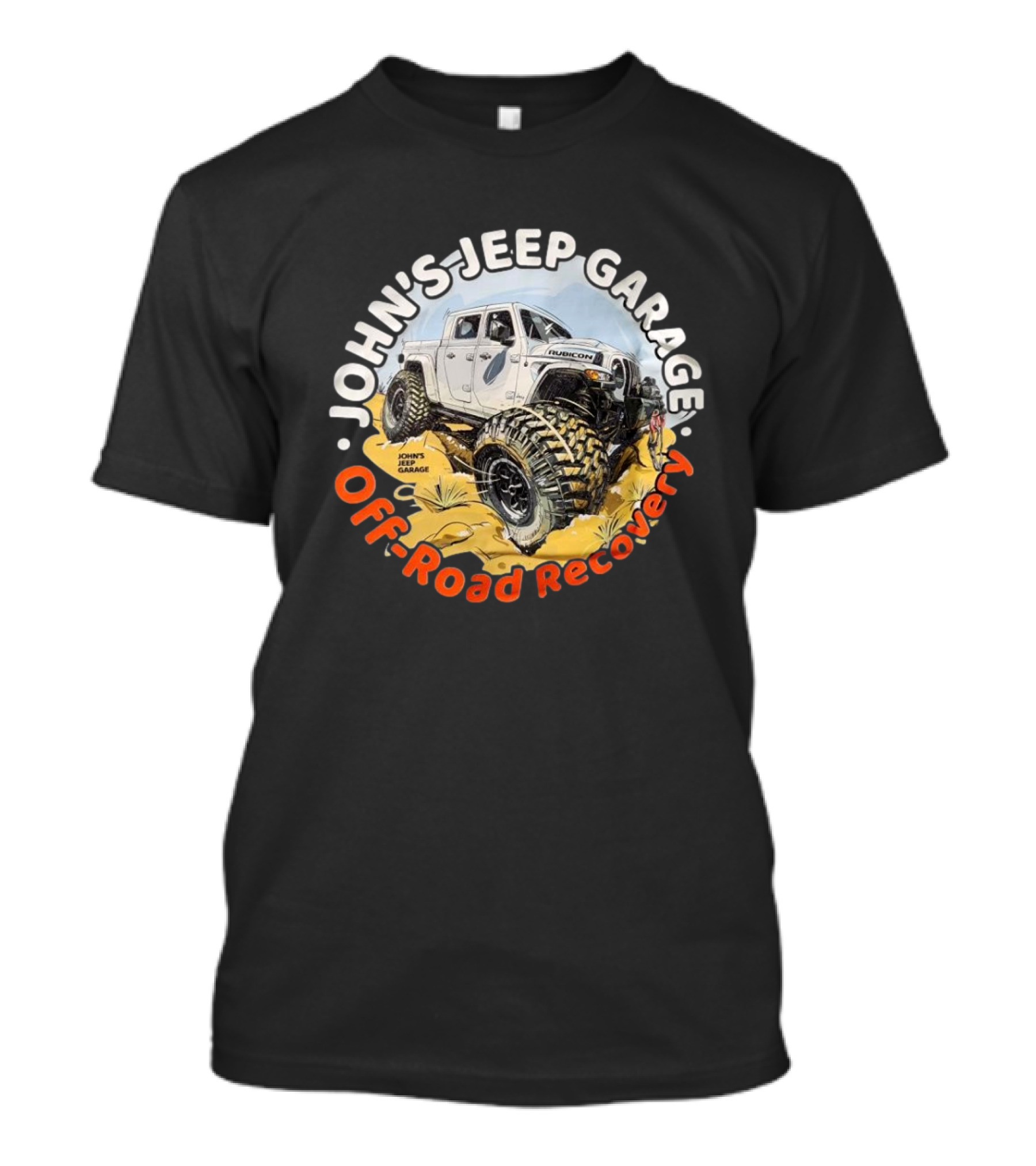 John's Jeep Garage Rubicon Off-Road Recovery T-Shirt