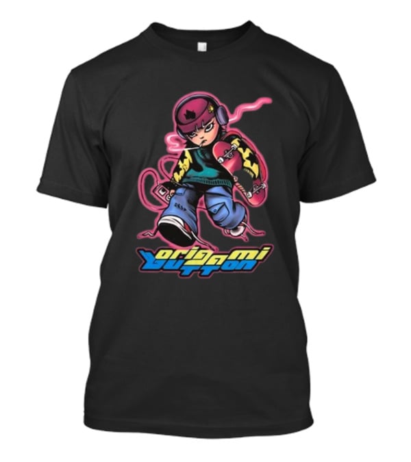 Origami Button Street Skater Youth T-Shirt