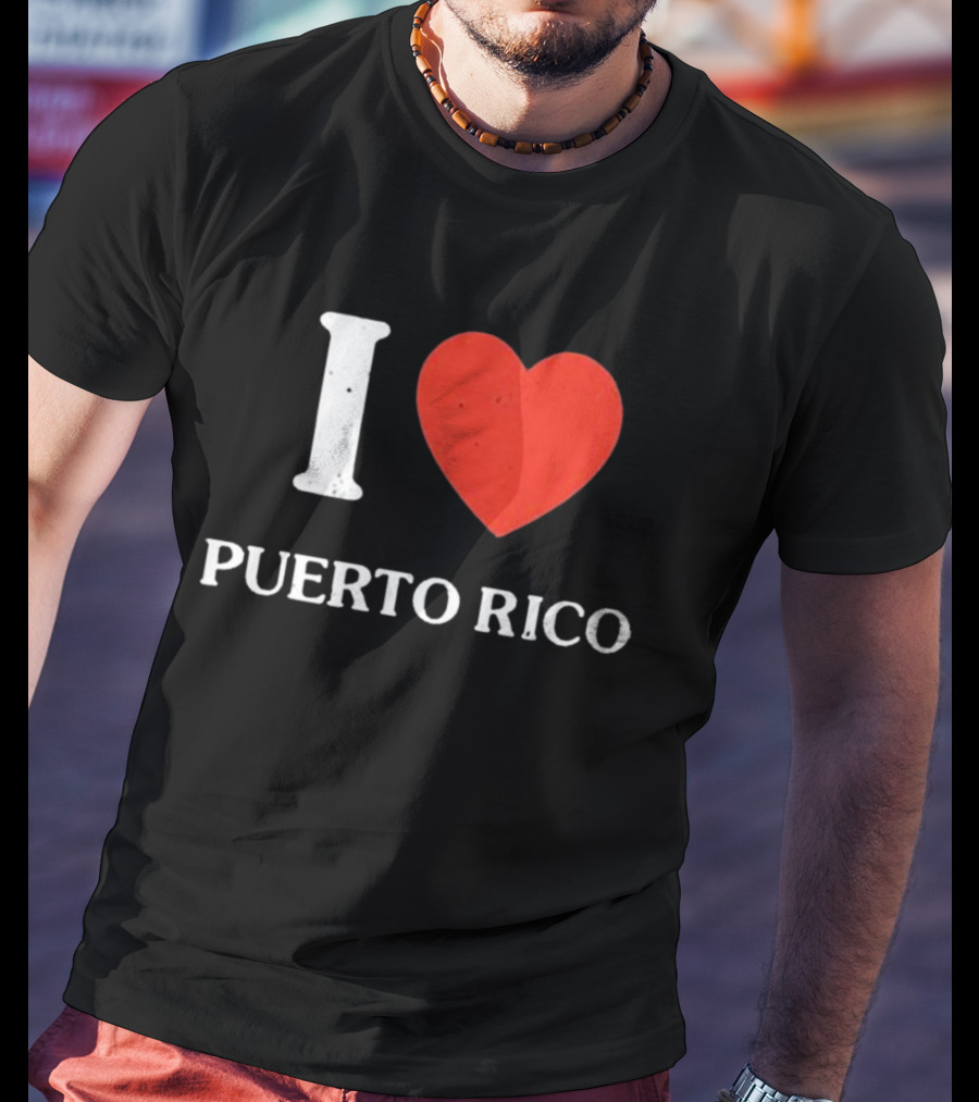Kenneth Cole Vintage I Love Puerto Rico Heart T-Shirt