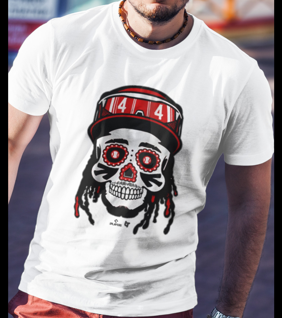 Elly De La Cruz 44 Sugar Skull Cincinnati Reds T-Shirt