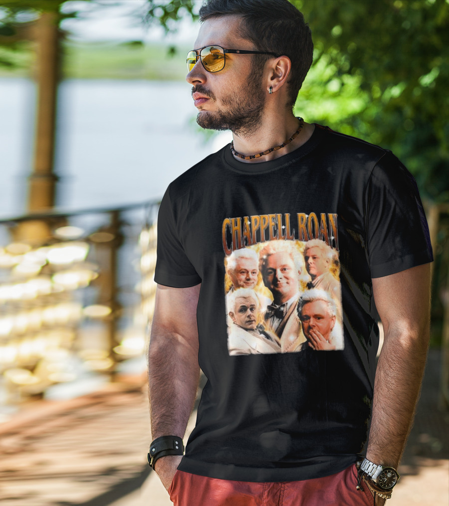 Chappell Roan Aziraphale Good Omens Angelic Characters Collage T-Shirt
