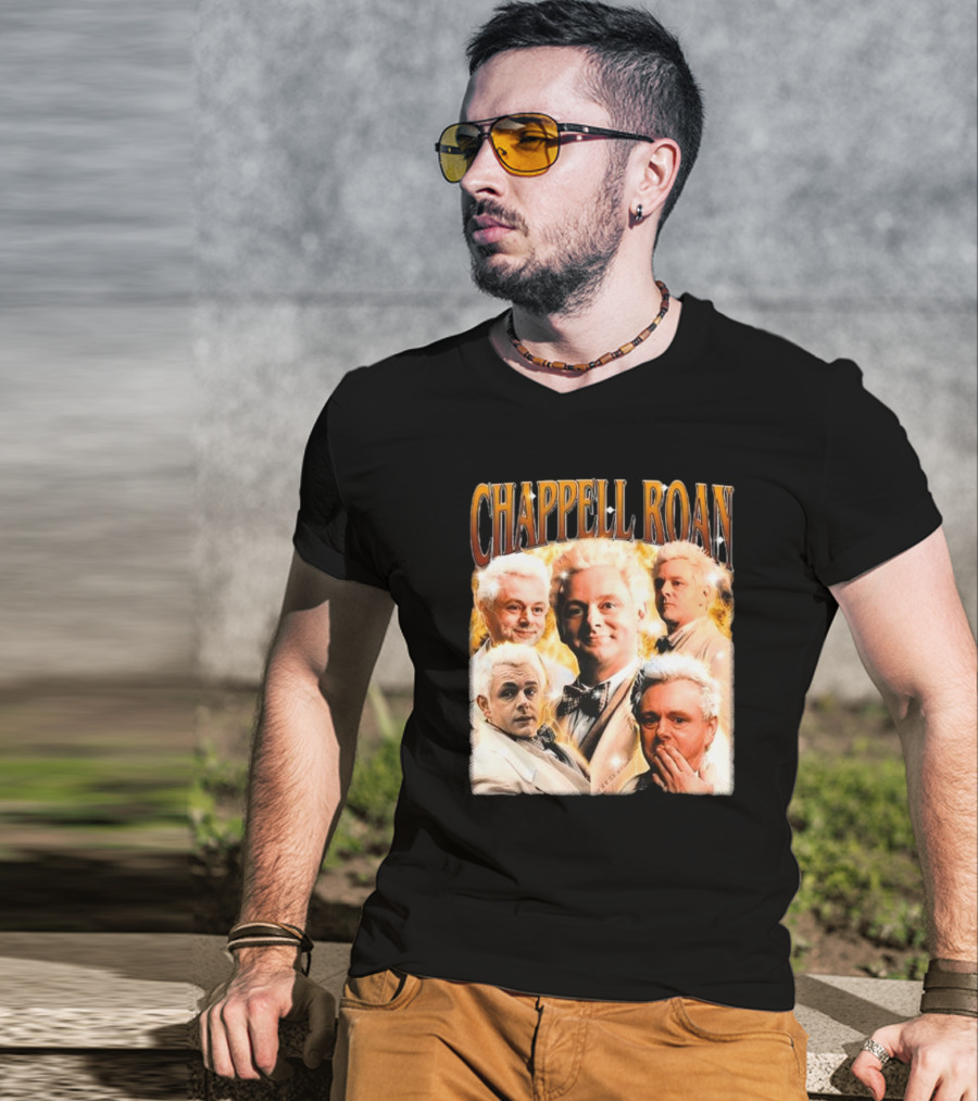 Chappell Roan Aziraphale Good Omens Angelic Characters Collage T-Shirt