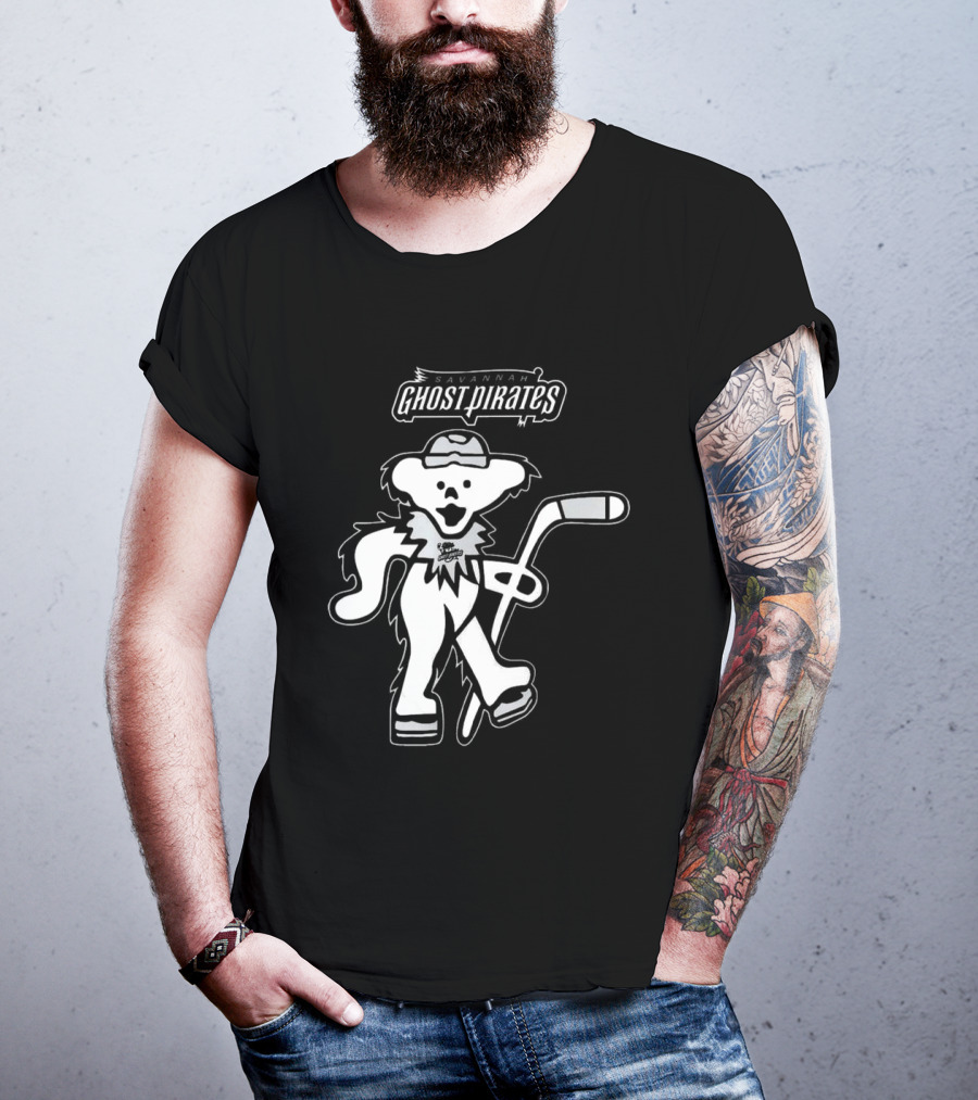 Savannah Ghost Pirates Grateful Dead Bear Hockey 2025 T-Shirt