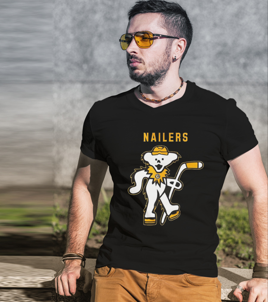 Wheeling Nailers Grateful Dead Night 2025 Happy Time Hockey Event T-Shirt