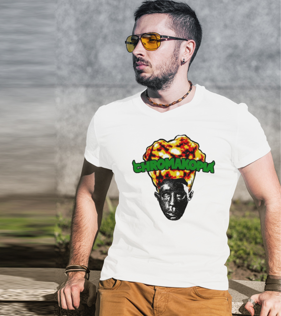 Feliciathegoat Chromakopia Fire Face With Flaming Hair T-Shirt