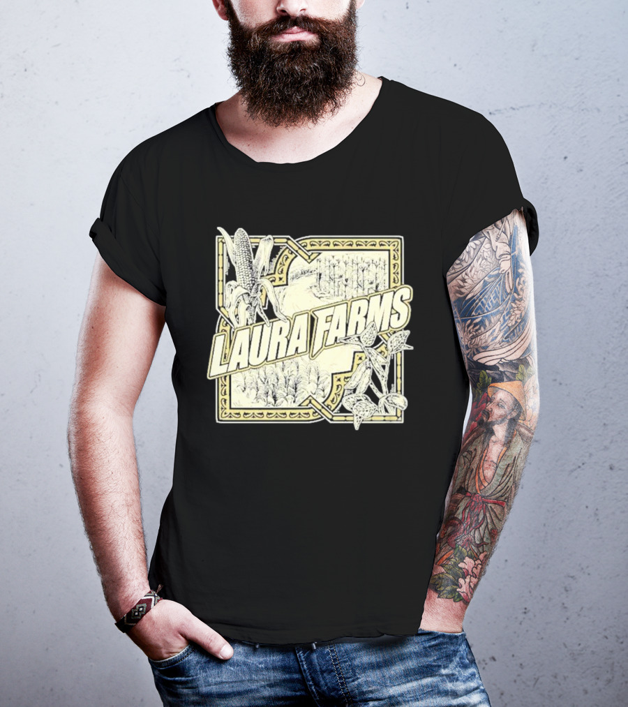 Laura Farms Corn And Agriculture Scene T-Shirt