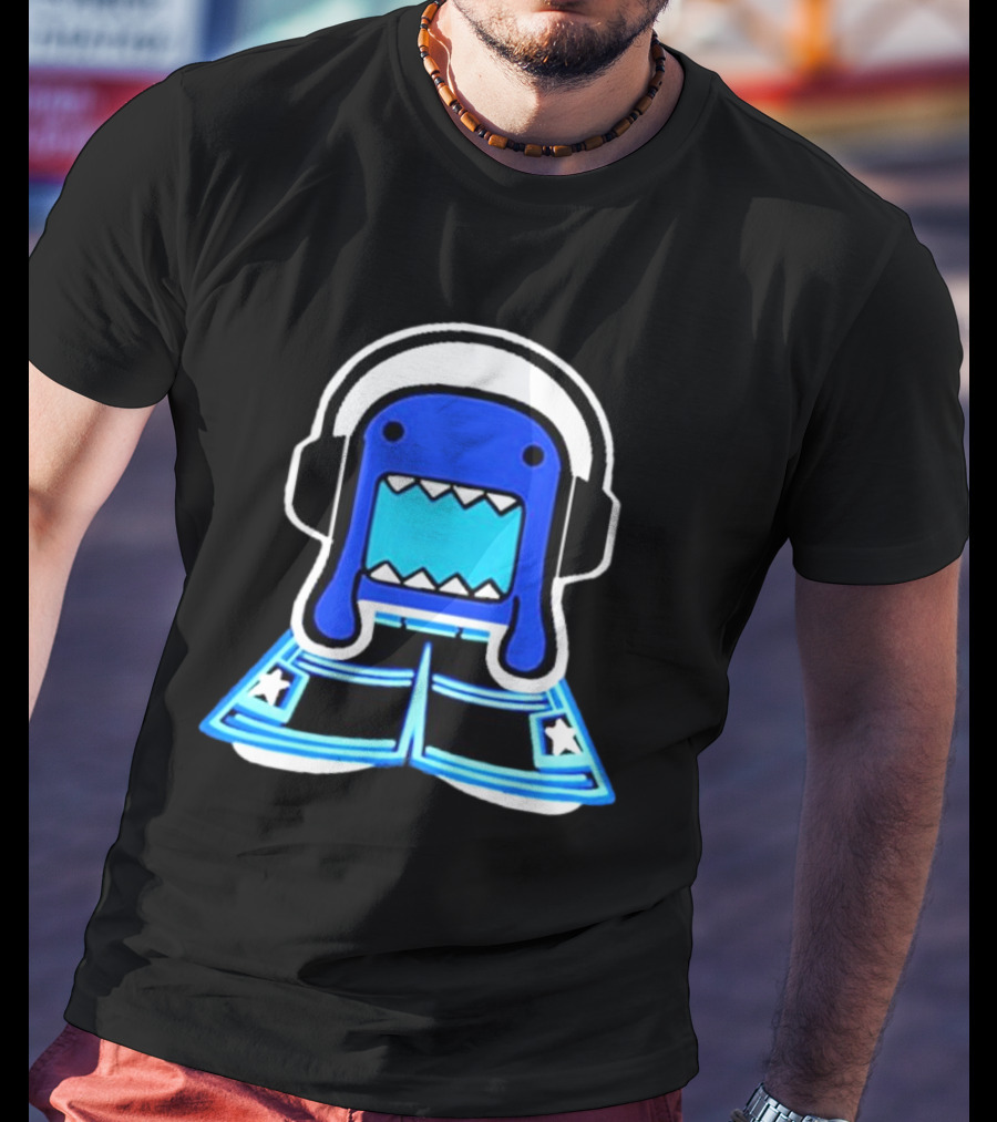 Romanceplanet Domo Headphones Star Shorts T-Shirt
