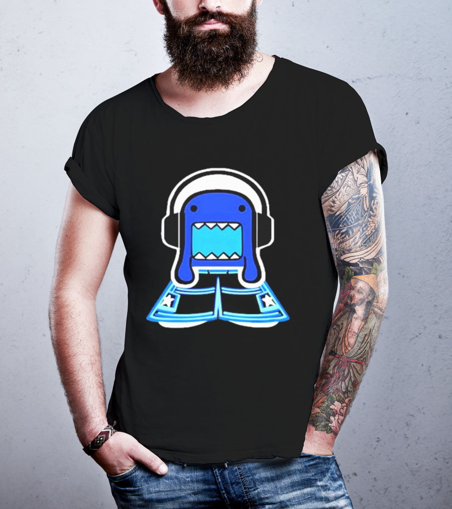 Romanceplanet Domo Headphones Star Shorts T-Shirt