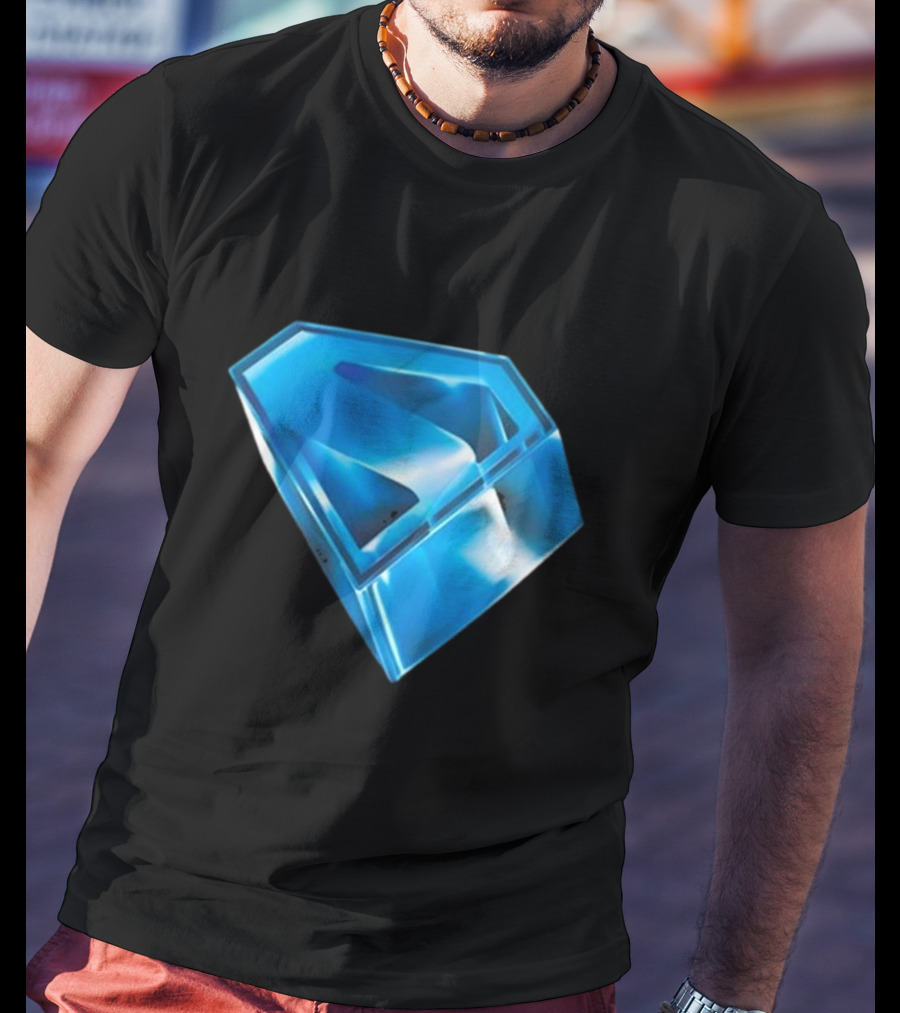Superman 2025 Movie Stylized S-Shield Blue Diamond Emblem T-Shirt