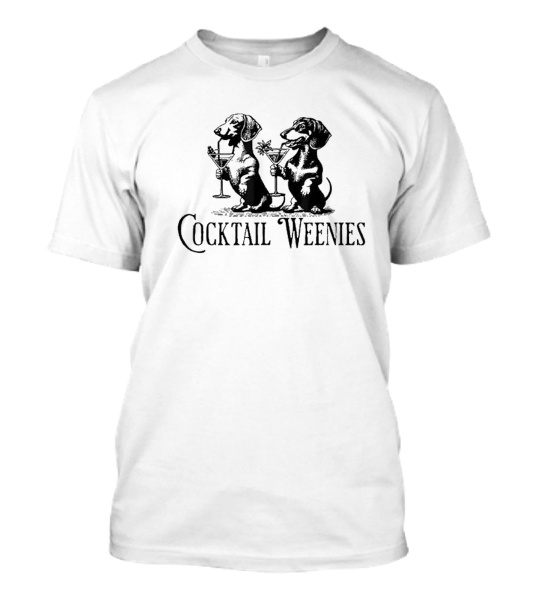 Cocktail Weenies Dachshund Martini Dogs T-Shirt
