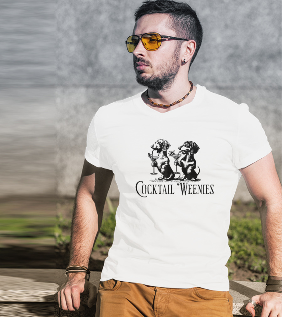 Cocktail Weenies Dachshund Martini Dogs T-Shirt