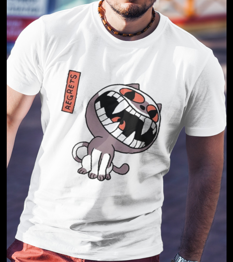 Fangamer OFF Cat Regrets Fierce Face T-Shirt