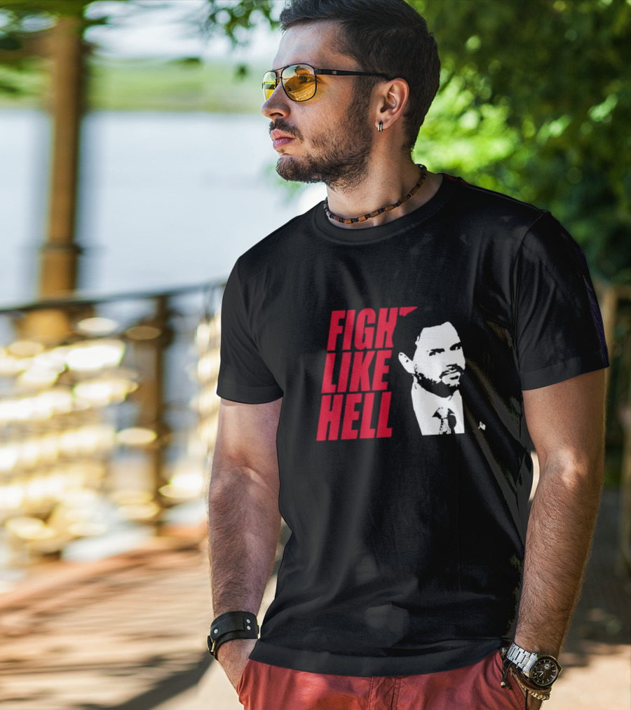 Fight Like Hell JD Vance Political Campaign T-Shirt