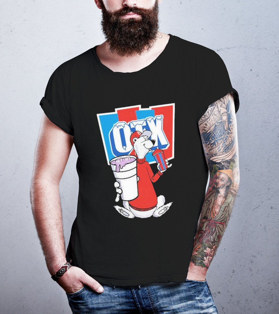 Otx Boyz So Icee Polar Bear Double Cup Red Blue White T-Shirt
