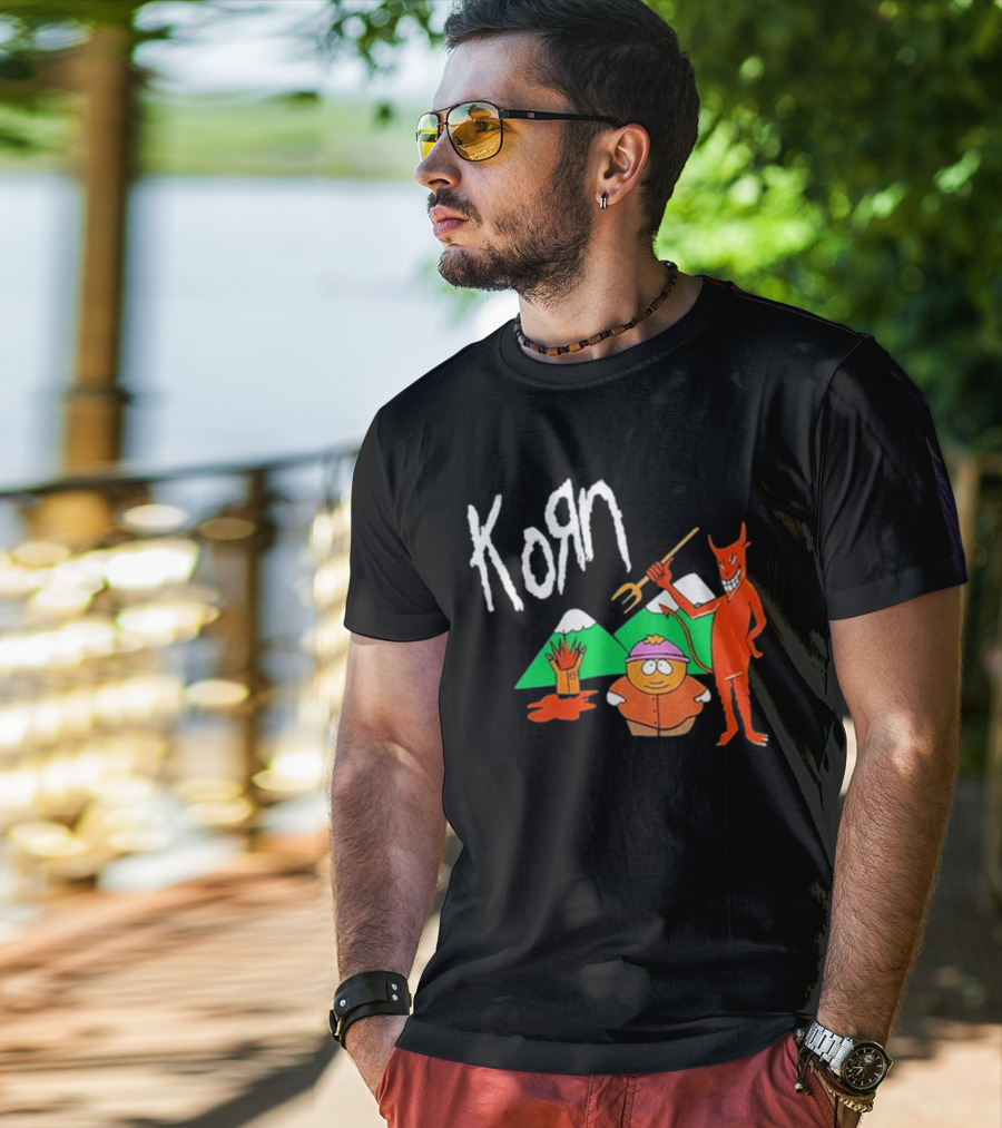 Korn 1999 South Park Character Devil Mountains T-Shirt
