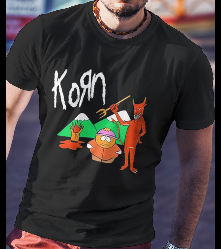 Korn 1999 South Park Character Devil Mountains T-Shirt