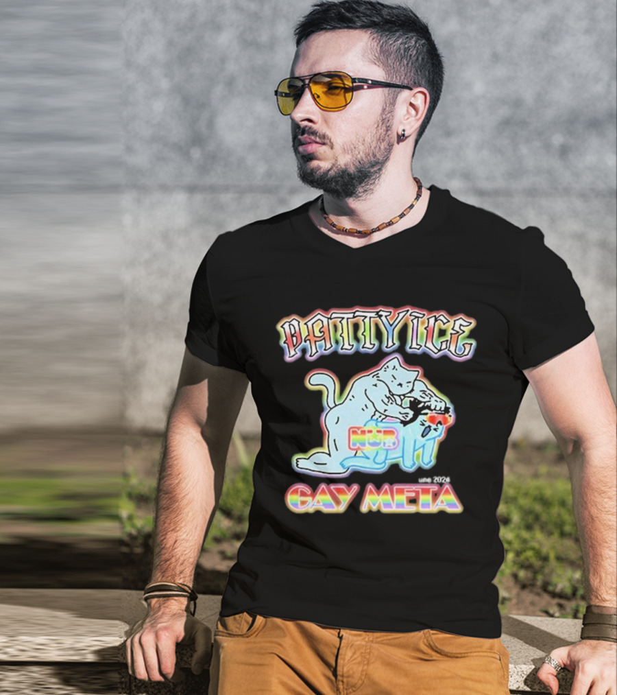 Patty Ice Cat Duo NQB Gay Meta T-Shirt