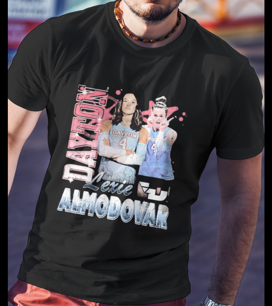 Lexie Almodovar Dayton Flyers Retro 90s T-Shirt