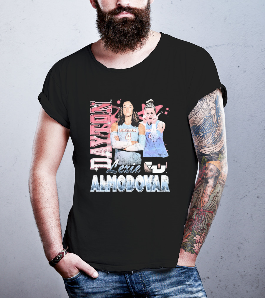 Lexie Almodovar Dayton Flyers Retro 90s T-Shirt
