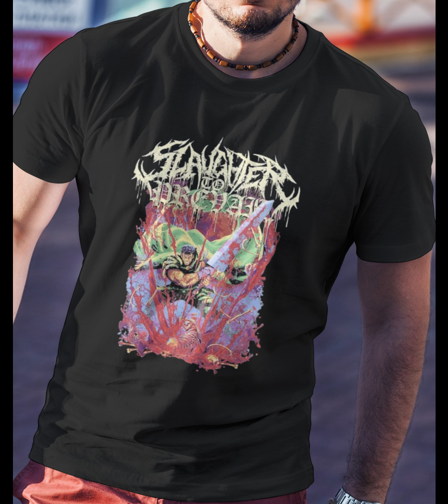 Slaughter To Prevail Guts Berserker Warrior With Sword In Blood And Guts T-Shirt