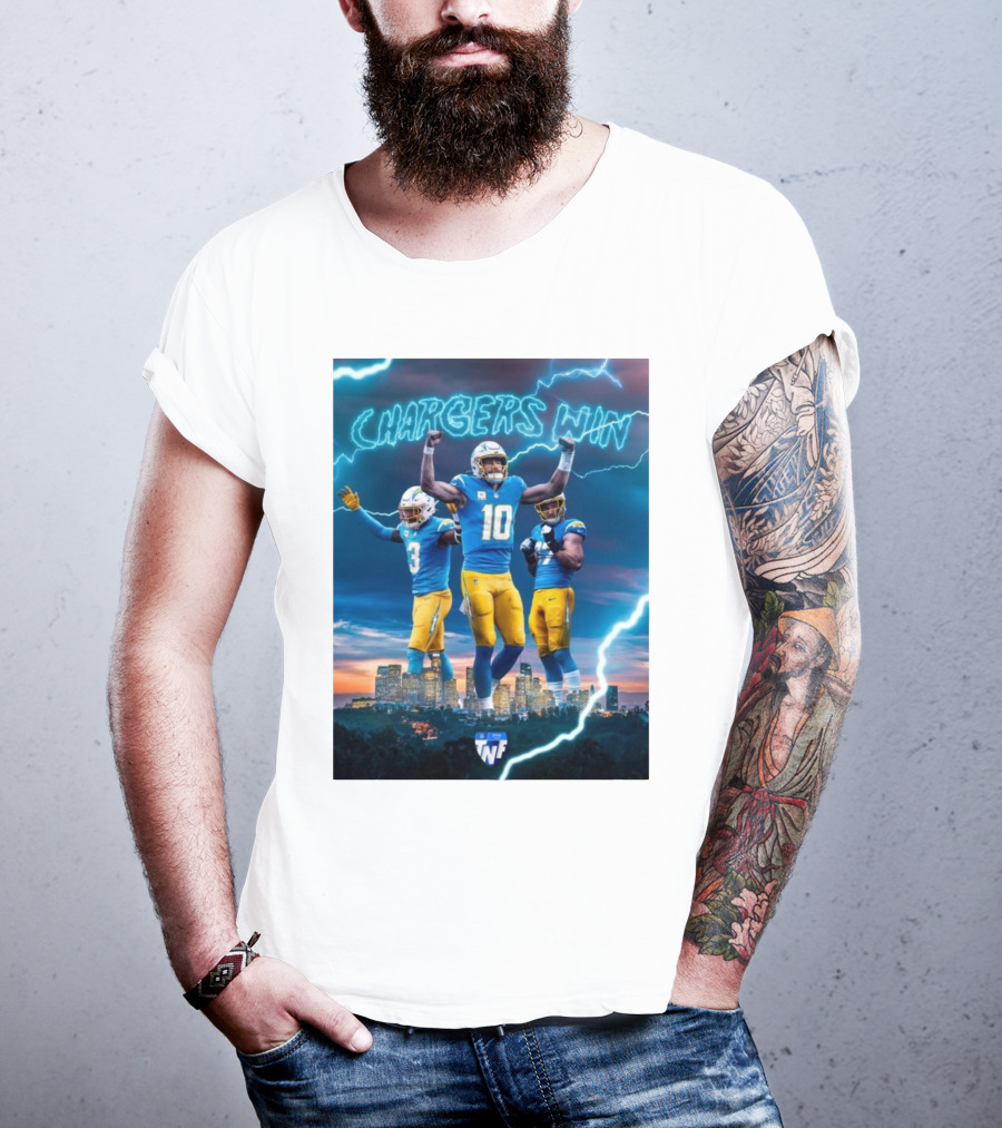 Chargers Win Los Angeles Chargers Electric TNF On Prime T-Shirt