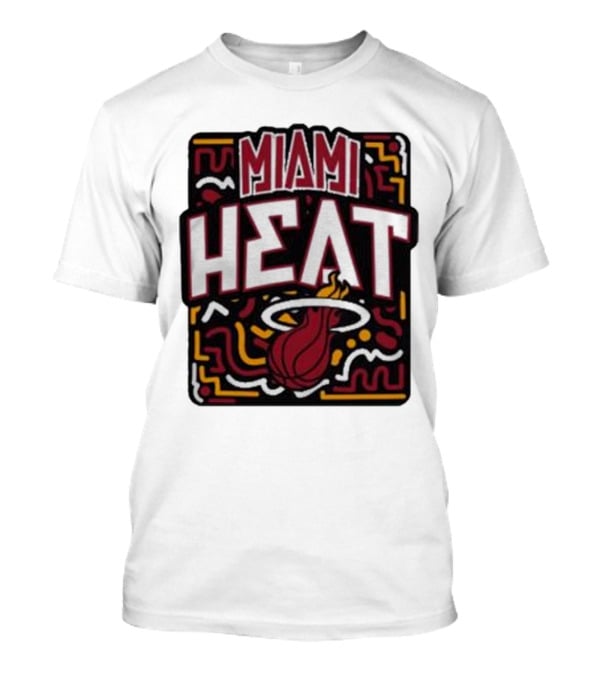 MIAMI HEAT Vibes Basketball Flame T-Shirt