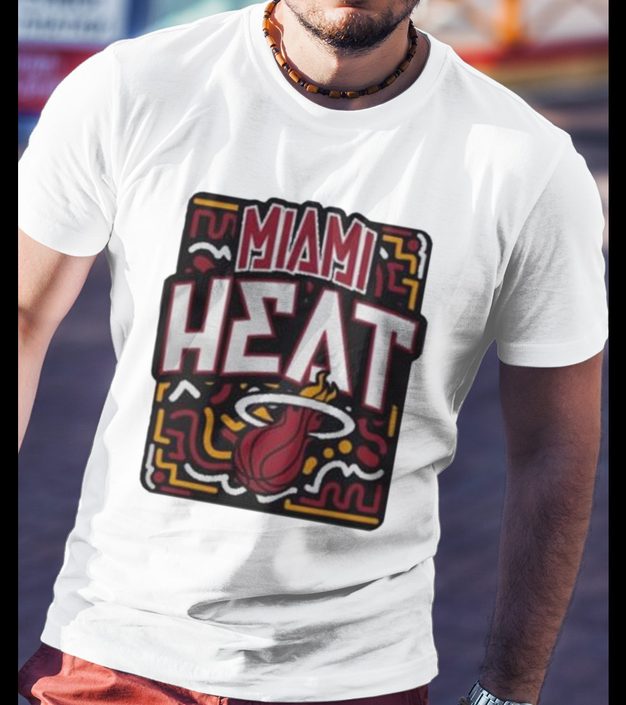 MIAMI HEAT Vibes Basketball Flame T-Shirt