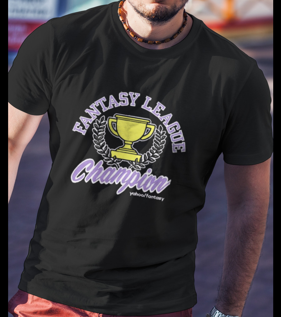 Yahoo Fantasy League Champion Trophy Laurel T-Shirt