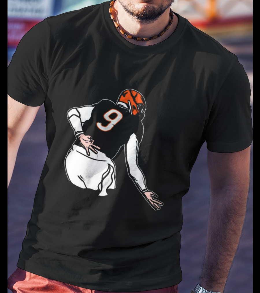 Oe Burrow Griddy Number 9 Cincinnati Bengals NFL Player T-Shirt