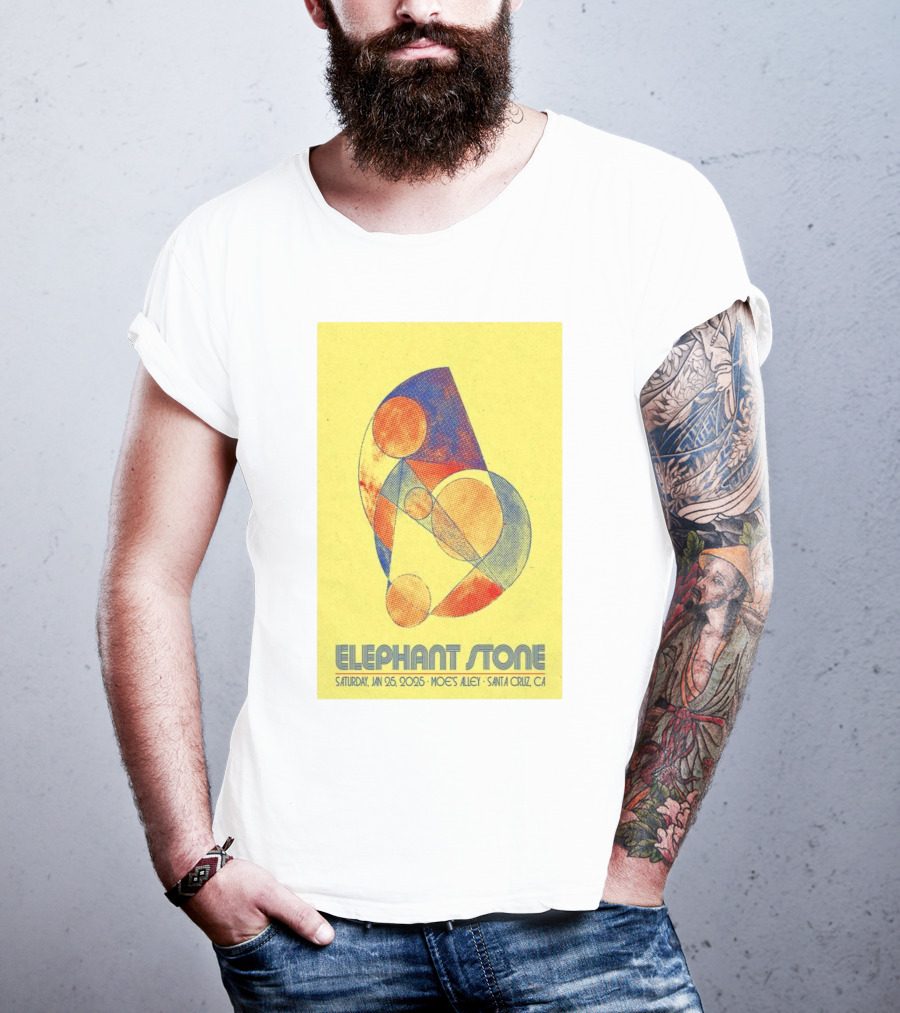 Elephant Stone Saturday January 25 2025 Moe's Alley Santa Cruz CA T-Shirt