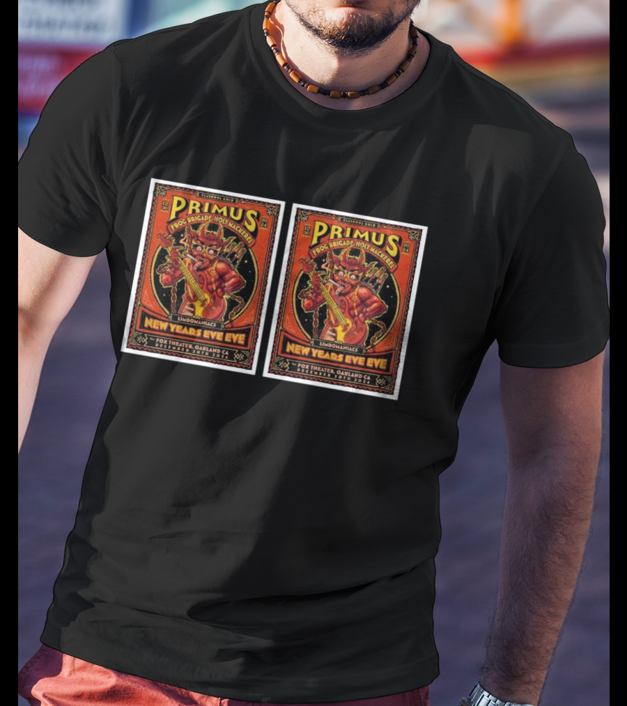 Primus Fox Brigade Holy Mackerel Limbo Maniacs Fox Theater Oakland CA New Years Eve Eve T-Shirt