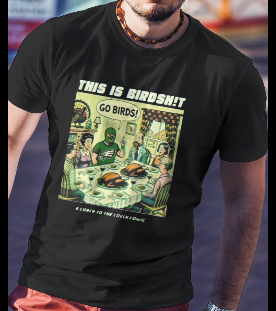 Philadelphia Eagles Thanksgiving Day Go Birds Comic T-Shirt