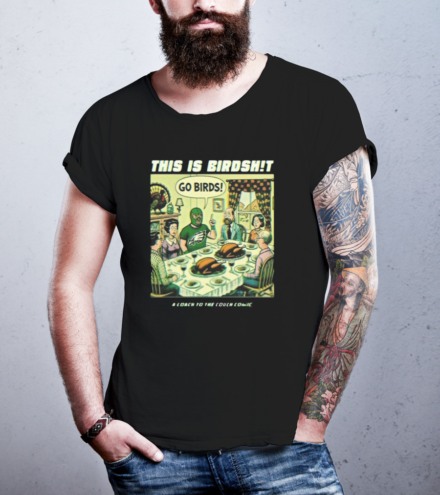 Philadelphia Eagles Thanksgiving Day Go Birds Comic T-Shirt