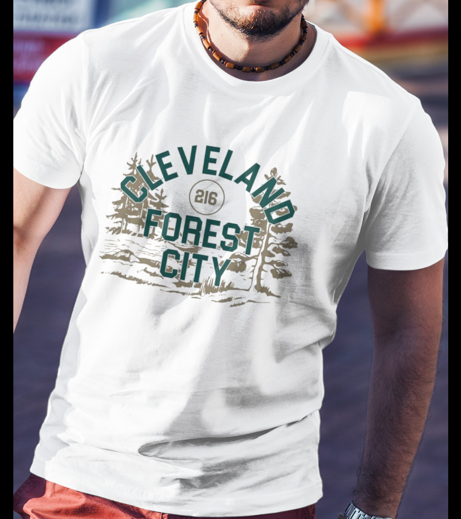 Cleveland Forest City 216 Nature Scene T-Shirt