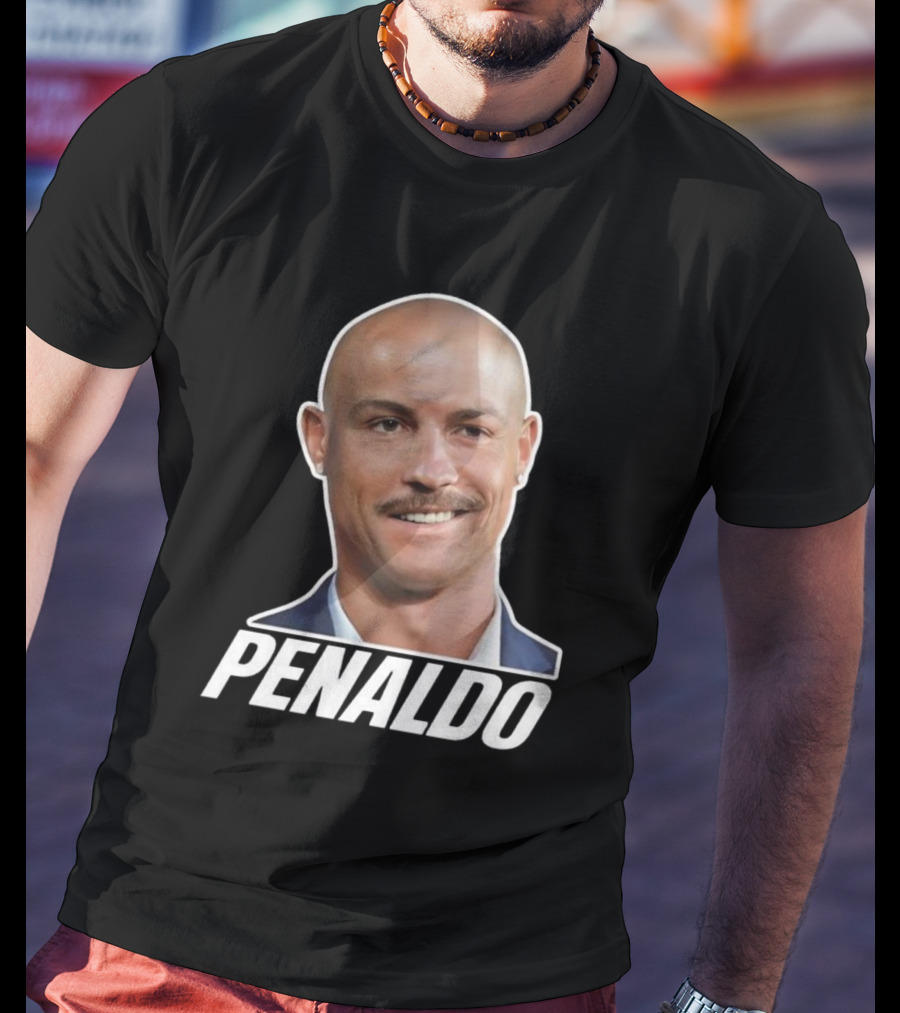 Bruhtees Penaldo Head Bald Mustache T-Shirt