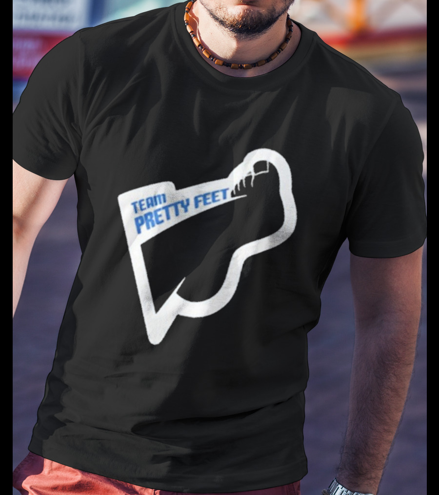 Team Pretty Feet Bold Blue Foot T-Shirt