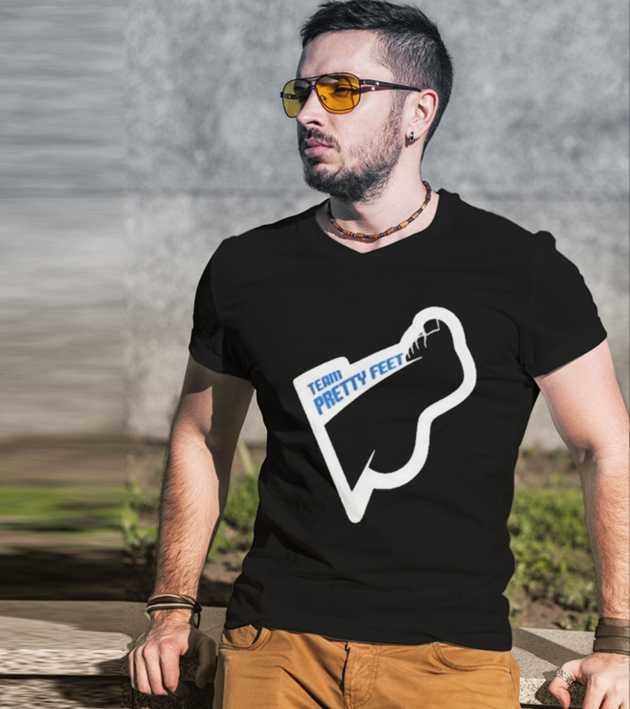 Team Pretty Feet Bold Blue Foot T-Shirt